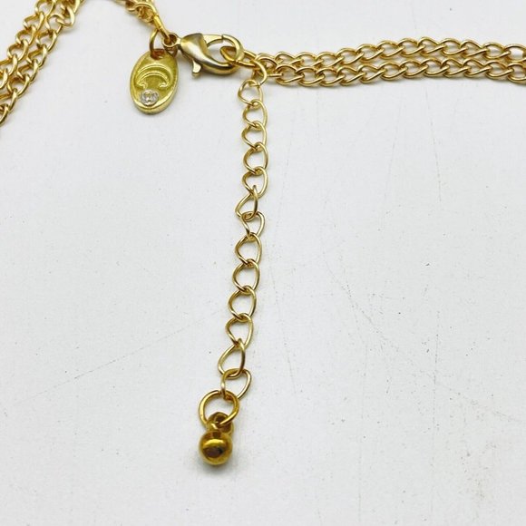 Charming Charlie Signed Shell Station Necklace Gold Tone Beach Coastal Islands - Picture 2 of 9